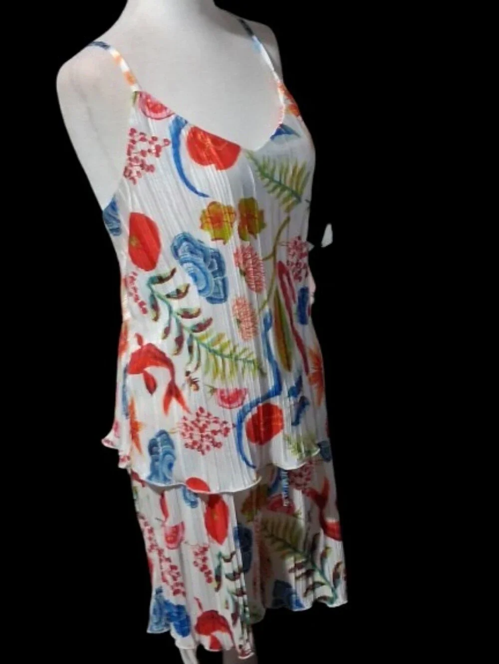 NWT Artyzen Pleated 2 Piece Pajama Short Set - Multicolor Size Large